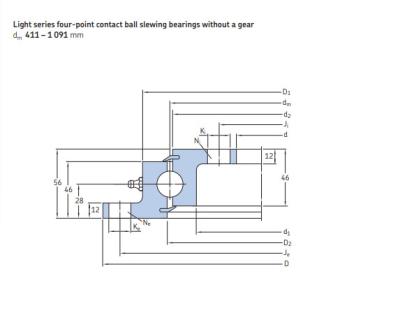 China RKS.23 1091 SKF slewing bearings,984x1198x56mm,ball bearing without gear for sale