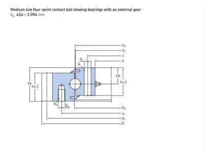 China RKS.061.20.0844 SKF Slewing bearing with external gear ,772x950.4x56mm for sale