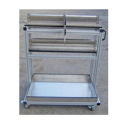 China Silver Storage SMT Feeder Carts SAMSUNG SM Feeder Trolley 100x70x130cm for sale