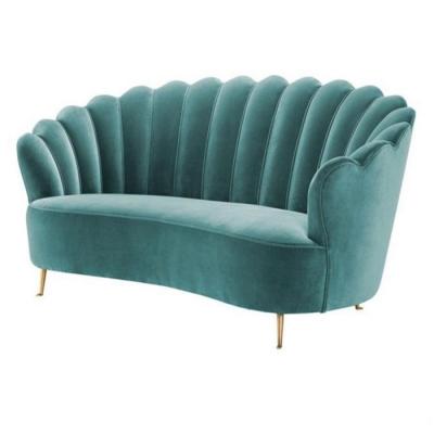 China Super Comfortable Luxury Flower Sofa Green Velvet Fabric Chesterfield Sofa Living Room Sofa from Italian Furniture for sale