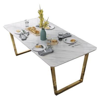 China Luxury Design + Modern Design Base Dining Furniture High End Luxury Steel Table Set for sale