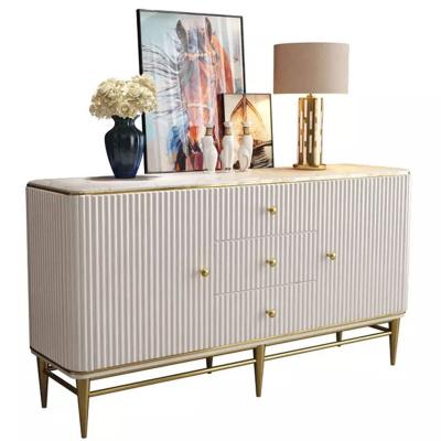 China High end and luxury modern marble cabinet stainless steel hall furniture luxury gold gold console table for sale