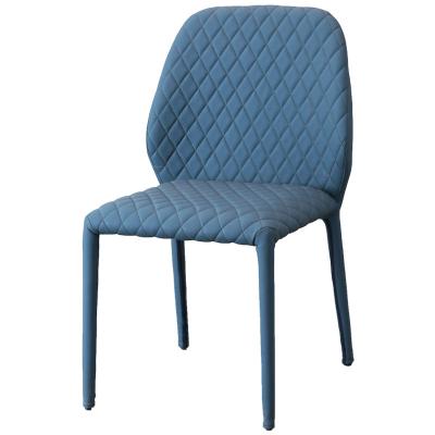 China Latest Sillas Country Furniture Metal Frame Fabric Super Comfortable Seat Dining Chair for sale