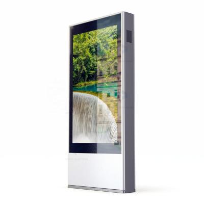 China Outdoor double sided outdoor ultra thin digital lcd signage totem, 4k touch display, lcd media player for sale