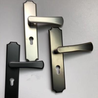 China High quality simple style door handle zamak door lever plate handle Europe modern zinc alloy material for sale