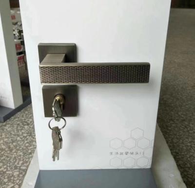 China Zinc alloy material door handle lock door handle piece door use plate door rosette handle high quality for sale