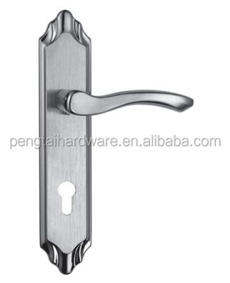 China Modern Stainless Steel Hardware Main Room Door Handle With Plate Lock for sale