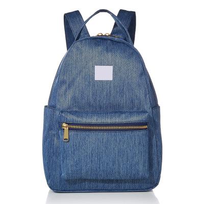 China Waterproof Janlon High School Backpacks Faded Teens Travel Bag Indigo Denim Backpack for sale