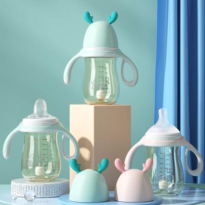 China BPA Free 240ml Baby Feeding Bottle Baby PPSU Milk Bottles Silicone Nipple Milk Bottle Plastic for sale