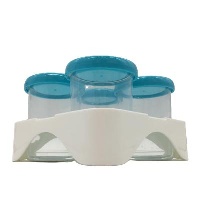 China BPA Free 240ml 8oz 4pcs Set Containers Snacks Cups Breastmilk Storage Container Baby Food Storage Cups for sale