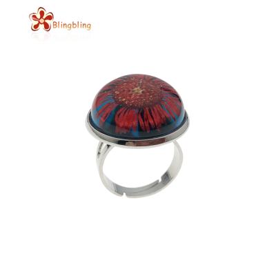 China BOHEMIA Flowers Dry Diamond Dried Flower Ring For Big Bride Maids Of Korean Sweet Design Jewelry for sale