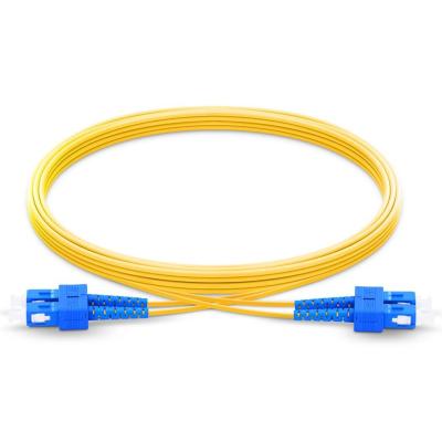 China FTTH System Manufacturer FTTH SC-SC Fiber Optic Singlemode Duplex Cable G657a1 Jumper Fiber Optic Patch Cord for sale