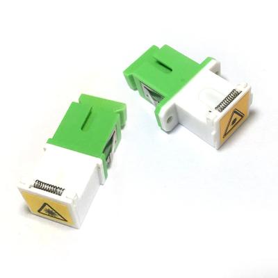 China FTTH FTTB FTTX Network Manufacturer FTTH Singlemode Green Simplex Shutter Fiber Optic Fiber Optic Adapter for sale