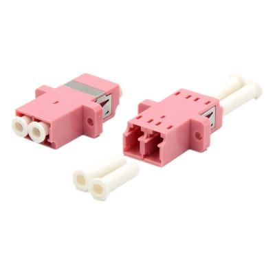 China FTTH FTTB FTTX Network Manufacturer FTTH LC UPC Multimode Duplex Fiber Optic Coupler OM4 Purple Fiber Optic Adapter for sale