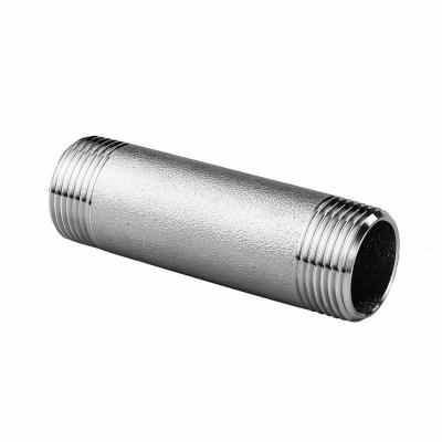 China high quality stainless steel thread pipe fitting npt bsp barrel nipple ss304 equal for sale