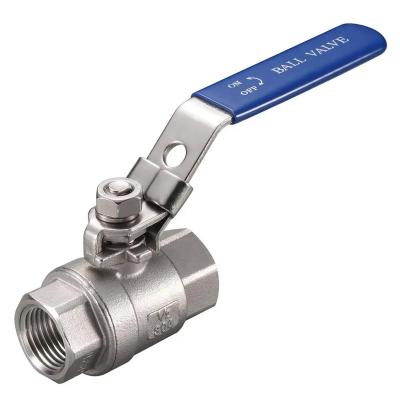 China Hose Lines Connect 304 316L Stainless Steel BSP NPT 2pc Female Thread Ball Valve To Handle For Water for sale