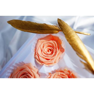 China RH-0004 Touch Making Natural Skillful Eternity Rose Head Rose Flower Heads for sale