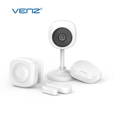 China VENZ Smart Home Alarm Camera Kit Smart Home Alarm Camera Two-Way Hot Selling Indoor Security Alarm System Door Sensor for sale