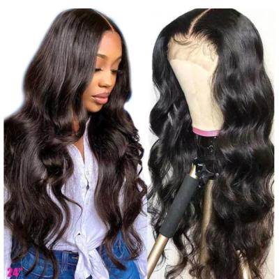 China Brazilian Remy Human Hair Straight Body Wave 150% Lace Front Human Hair Wigs Transparent Bodywave 6x6 Closure Wig for sale