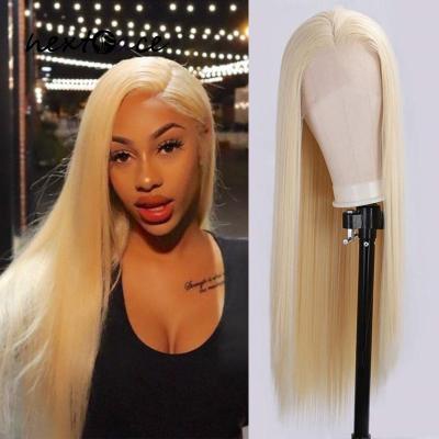 China Bodywave Straight 13X6 Straight Sheer Blonde 613 Lace Front Wigs Wigs For Black Women for sale