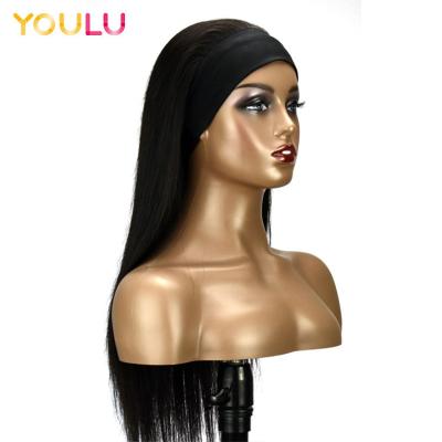 China Straight Wigs Lace Front Wigs Middle Straight Brazilian Remy Hair Band Hair Wigs With Baby Hair for sale