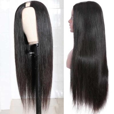 China Top Quality Machine Made Straight Bob Wigs Sellers 10A Cuticle Aligned Remy Hair Human Hair U Part Wig for sale