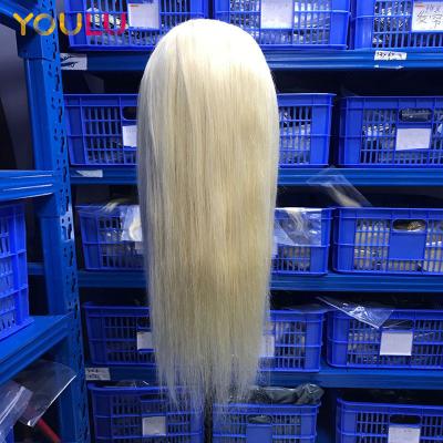 China 4X4 Human Hair Wigs Factory Price 100% Straight Blonde 10 - 30 Inch 613 Lace Closure Wig for sale