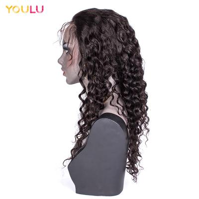 China Factory Wholesale 10 Deep Wave Hair Wigs 100% Virgin Brazilian HD Human Hair Braided Wigs Lace Front Wig for sale