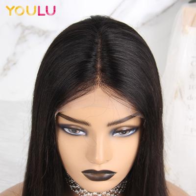 China Virgin Lace Front Wig T Part Lace Front Wig Cuticle Aligner Wigs Lace Delivery Wigs Side Piece Natural Overnight Color Straight for sale