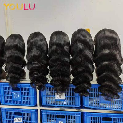 China Body Wave Factory Price 10A Grade 13X4 13X6 Bodywave Unprocessed Lace Front Wigs With Baby Hair For Sale Online for sale