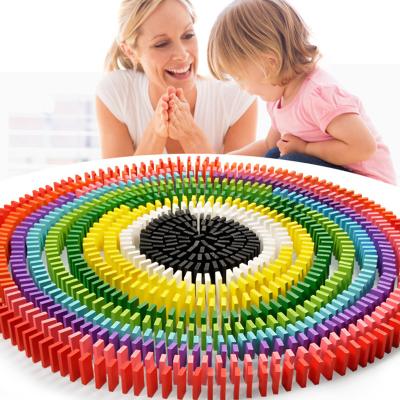 China Developing Intelligence 120 PCS Wooden Building Block Toys Colorful Domino Game Children's Educational Toys For Toddlers for sale