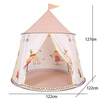 China Eco-friengly Playhouse Kids Indian Tent Indoor Toy Foldable Yurt Children's Play Room Decoration for sale