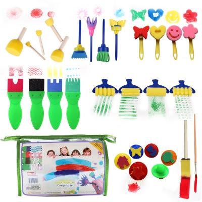 China Children's Metal Craft Tool 29 Brush EVA Sponge Seal Painting Tool Children's Sponge Play Brush Painting Sets for sale