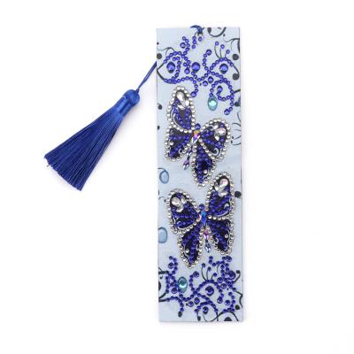 China 5D Eco-friendly Hot Sale DIY Handmade Dot Diamond Butterfly Bookmark Diamond Painting for sale