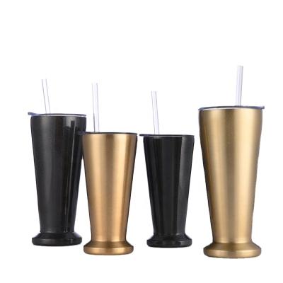 China Sustainable Promotional Double Wall 500ml Stainless Steel Vacuum Tumbler With Straw for sale