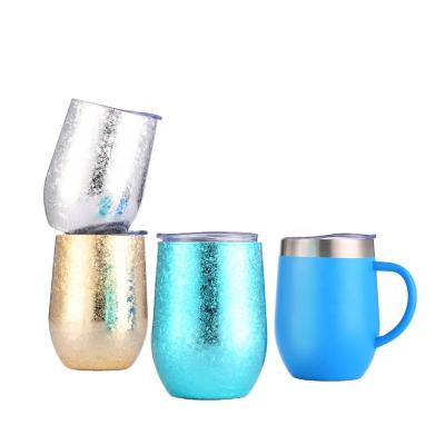 China Food Grade Sustainable Double Wall Vacuum 304 Stainless Steel Insulated Wine Tumbler With Colorful Color for sale