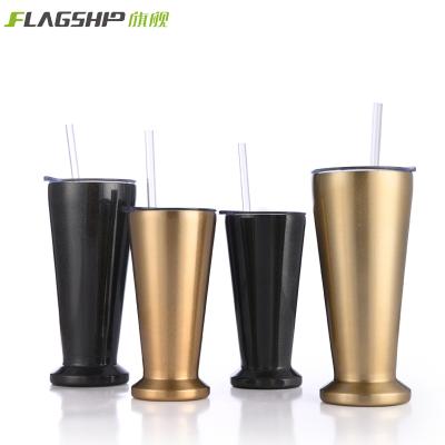 China 12OZ Double Wall Stainless Steel PORTABLE Wine Tumbler Customizable Wine Tumbler With Straw for sale