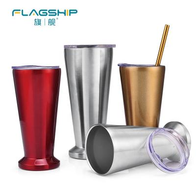 China Promotiona 12OZ Double Wall Stainless Steel PORTABLE Wine Tumbler Customizable Wine Tumbler With Straw for sale