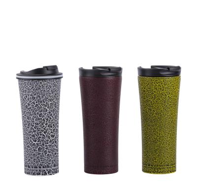 China Flip Lid Travel Mug With Sustainable Easy Hold Mug Shape 16oz Travel Coffee Mug Fit All Cup Holder for sale