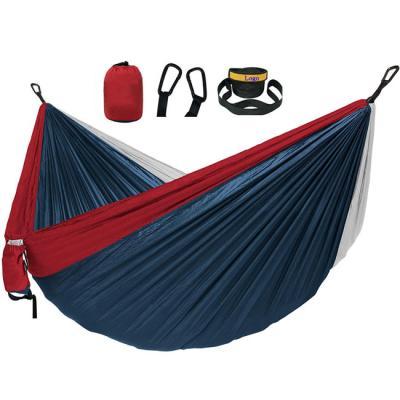 China 2021 NEW lightweight camping hammock luxury quick open beach, 210T nylon spring camping outdoor hanging hanmock for sale