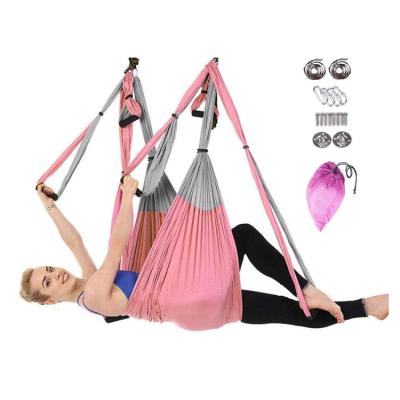 China Columpio aereo yoga exercise gym home fitness aerial swing parachute flight columpio aereo silk and durable nylon yoga for sale