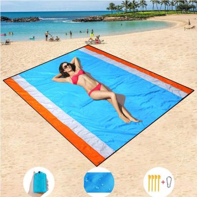 China Factory Customized Super LOGO Beach Mat Waterproof Large,Folding Sand Proof Beach Blanket Ultralight Fringe for sale