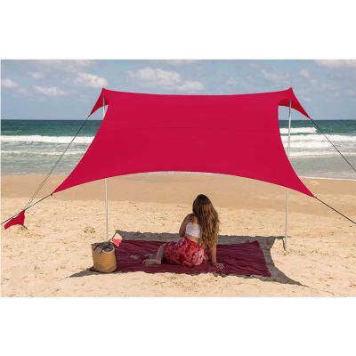 China UPF 50 Protection Waterproof Foldable Sun Shade Shelter, Durable Nylon Lykra Waterproof Sun Beach Shade for sale