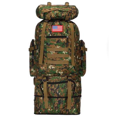 China 100L large capacity travel backpack small waterproof army bagpack, hiking tactical backpack camping military waterproof for sale