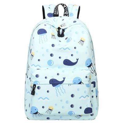 China Promotion waterproof high quality cheap backpack for teen girls, factory wholesale cute whale girl backbag for sale