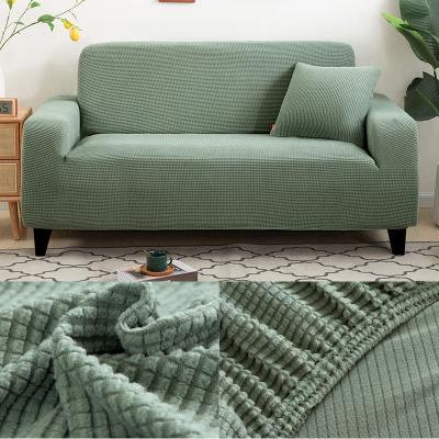 China Home Decor Thick Jacquard Sofa Protector Solid Printed Sofa Covers For Living Room Couch Cover Corner Sofa Slipcover L Shape for sale