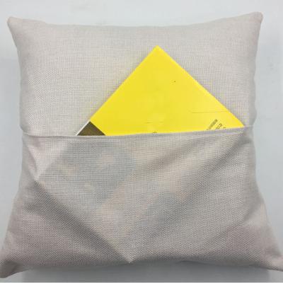 China Personalized Folded Book Cushion Cover Blank Sublimation Pocket Pillow Canvas Case for sale