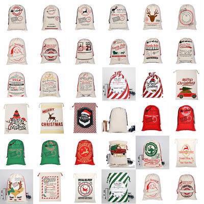 China Wholesale-Original Chirstmas Decor Factory 50*70CM Christmas Drawstring Gift Bag Santa Returns Festival Decoration for sale