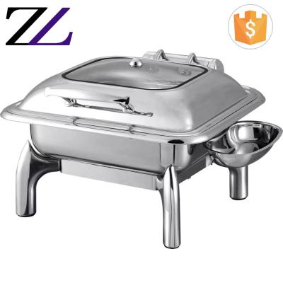 China Customized LOGO and shinelong modern kitchen equipment Guangzhou square 6L hotel chafing dish supplying decorative fancy yufeh for sale