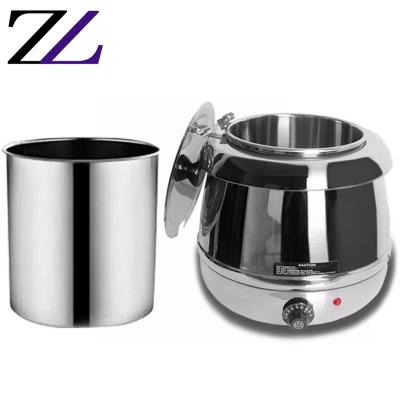 China Customized LOGO & Modern Hotel&Restaurant Kitchen Equipment List Contain 10L Silver Kettle / Electric Portable Commercial Buffet Stove Soup Warmer for sale